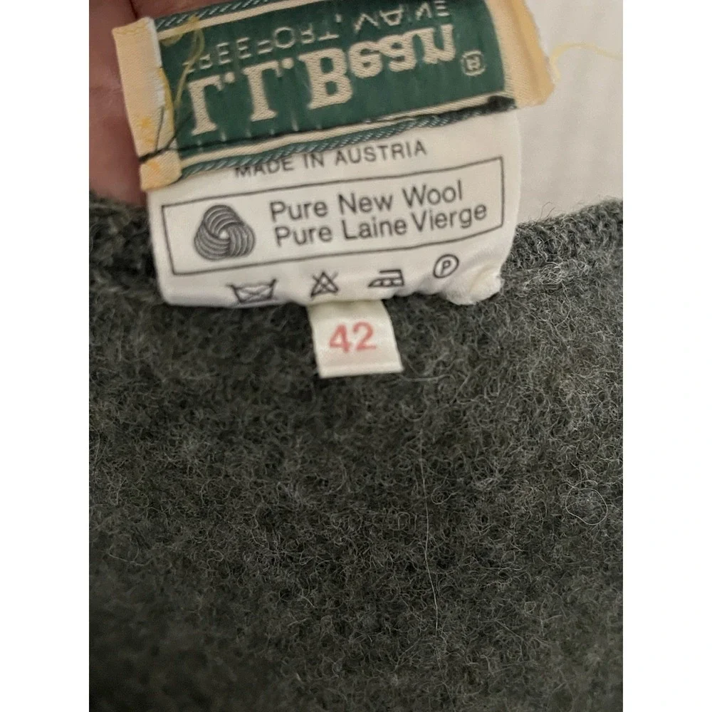 L.L Bean Wool vest Boos you Can Tell Women's Size 42